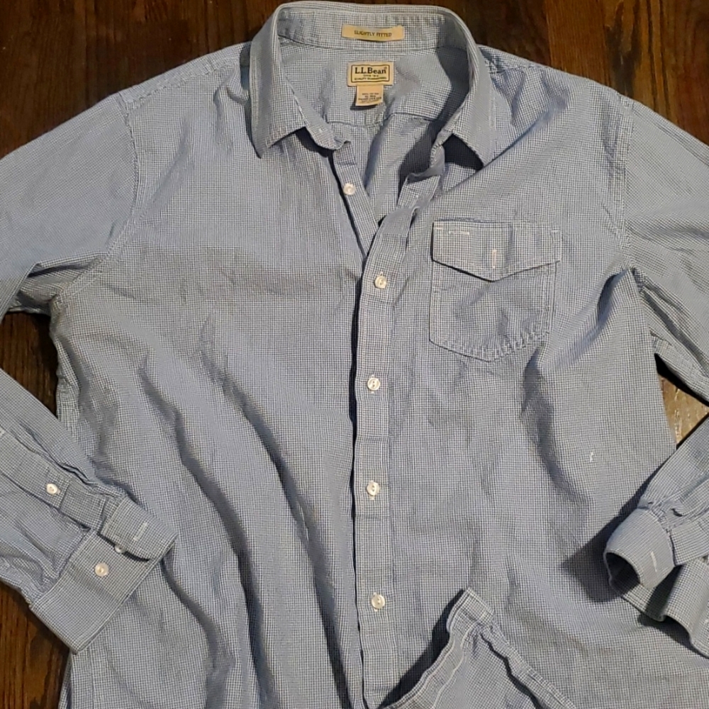 L.L. Bean Men's Long Sleeve Button Down Shirt XL Plaid